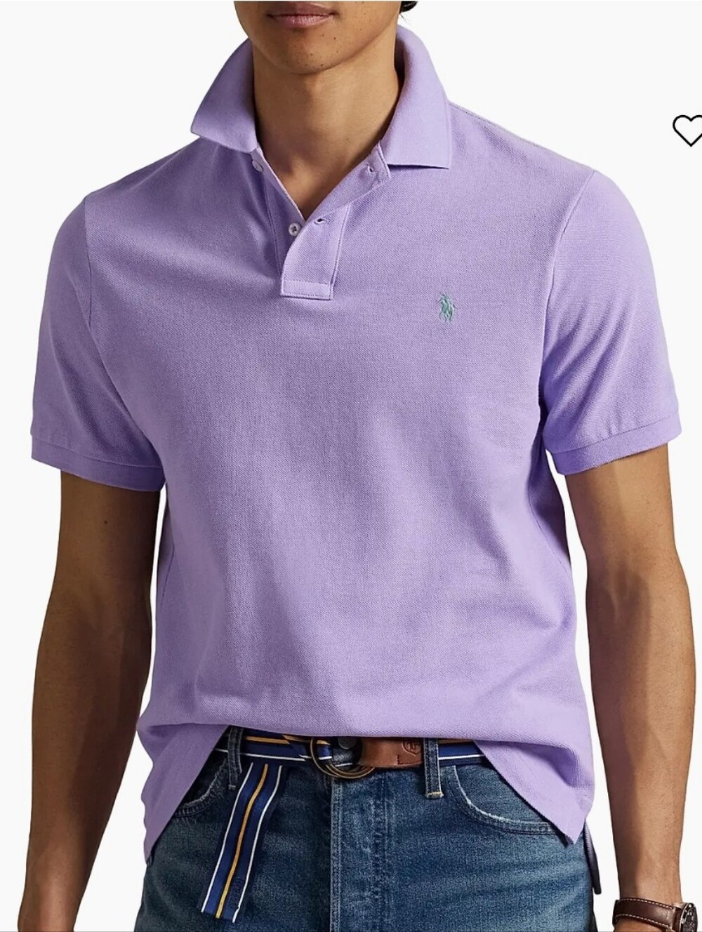 NWT Big Men's Polo Ralph Lauren Classic Polo in Light Lilac